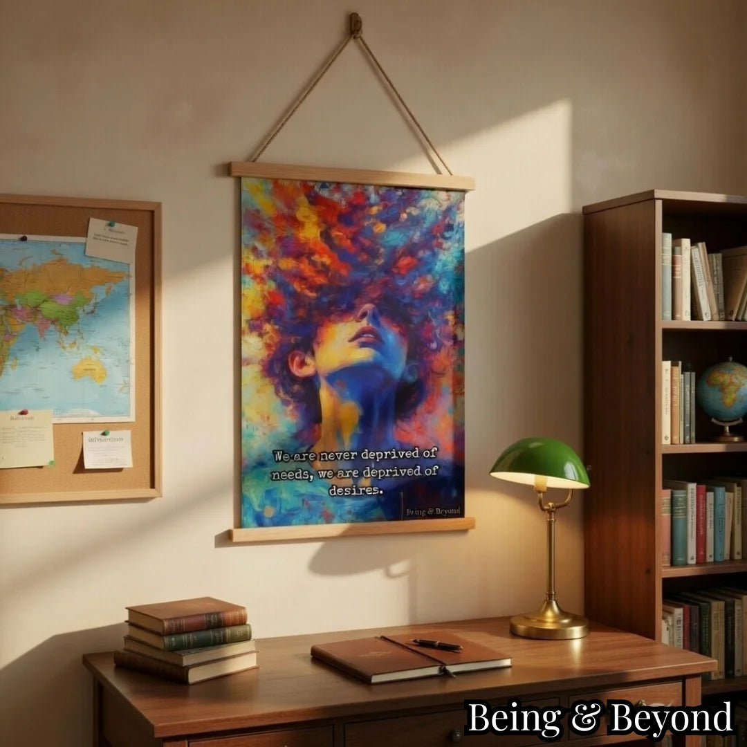 Being & Beyond Poster | Material: Canvas with frame | Size (in inches): Width 12 Height 18 | Code: POS-010