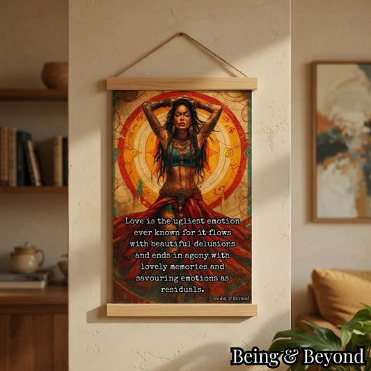Being & Beyond Poster | Material: Canvas with frame | Size (in inches): Width 12 Height 18 | Code: POS-017