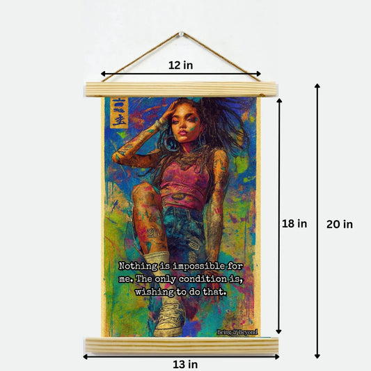 Being & Beyond Poster | Material: Canvas with frame | Size (in inches): Width 12 Height 18 | Code: POS-025