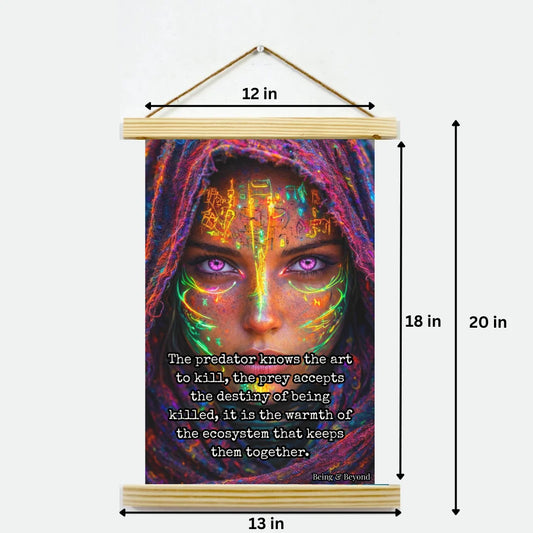 Being & Beyond Poster | Material: Canvas with frame | Size (in inches): Width 12 Height 18 | Code: POS-031