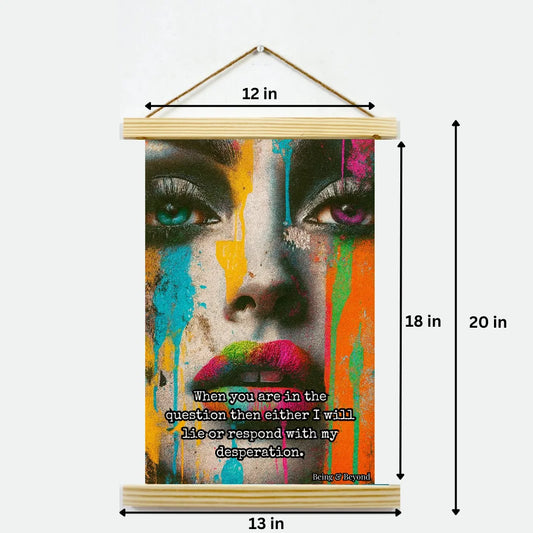 Being & Beyond Poster | Material: Canvas with frame | Size (in inches): Width 12 Height 18 | Code: POS-035