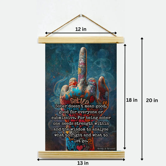 Being & Beyond Poster | Material: Canvas with frame | Size (in inches): Width 12 Height 18 | Code: POS-040