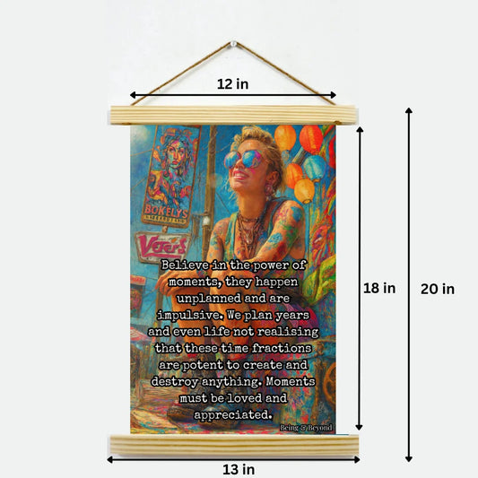 Being & Beyond Poster | Material: Canvas with frame | Size (in inches): Width 12 Height 18 | Code: POS-041