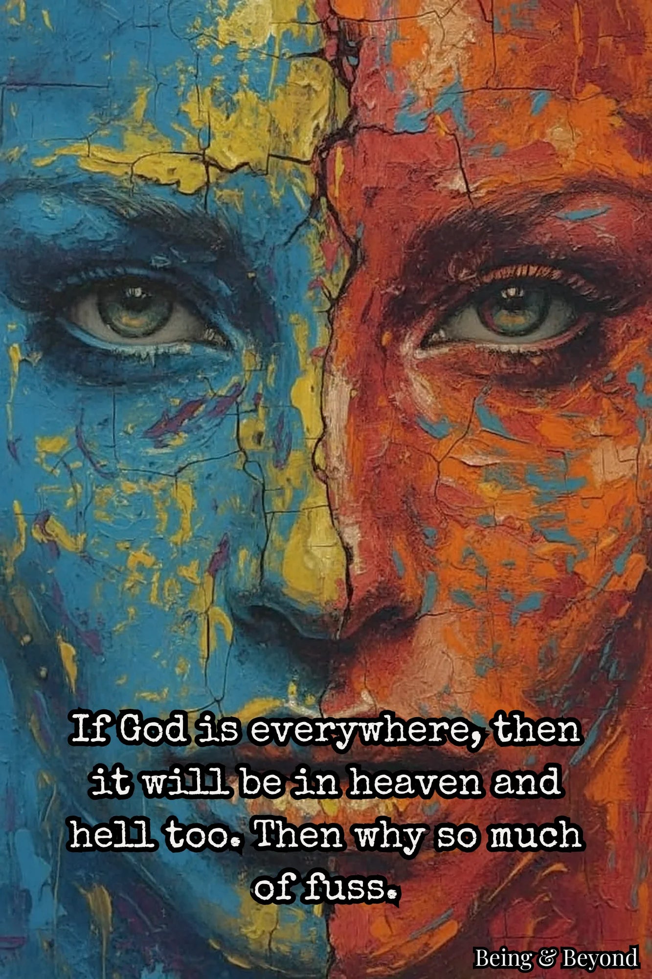 Being & Beyond Poster | Material: Canvas with frame | Size (in inches): Width 12 Height 18 | Code: POS-012