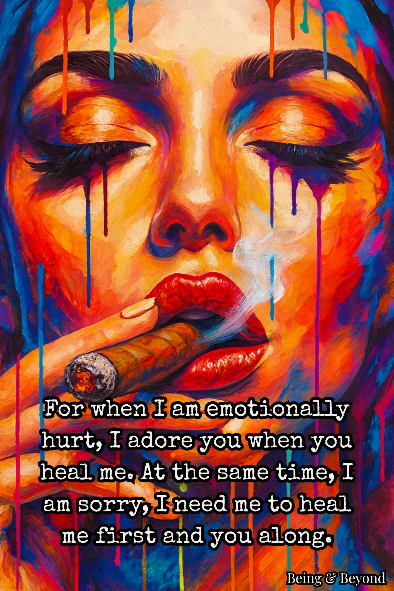 Being & Beyond Poster | Material: Canvas with frame | Size (in inches): Width 12 Height 18 | Code: POS-015