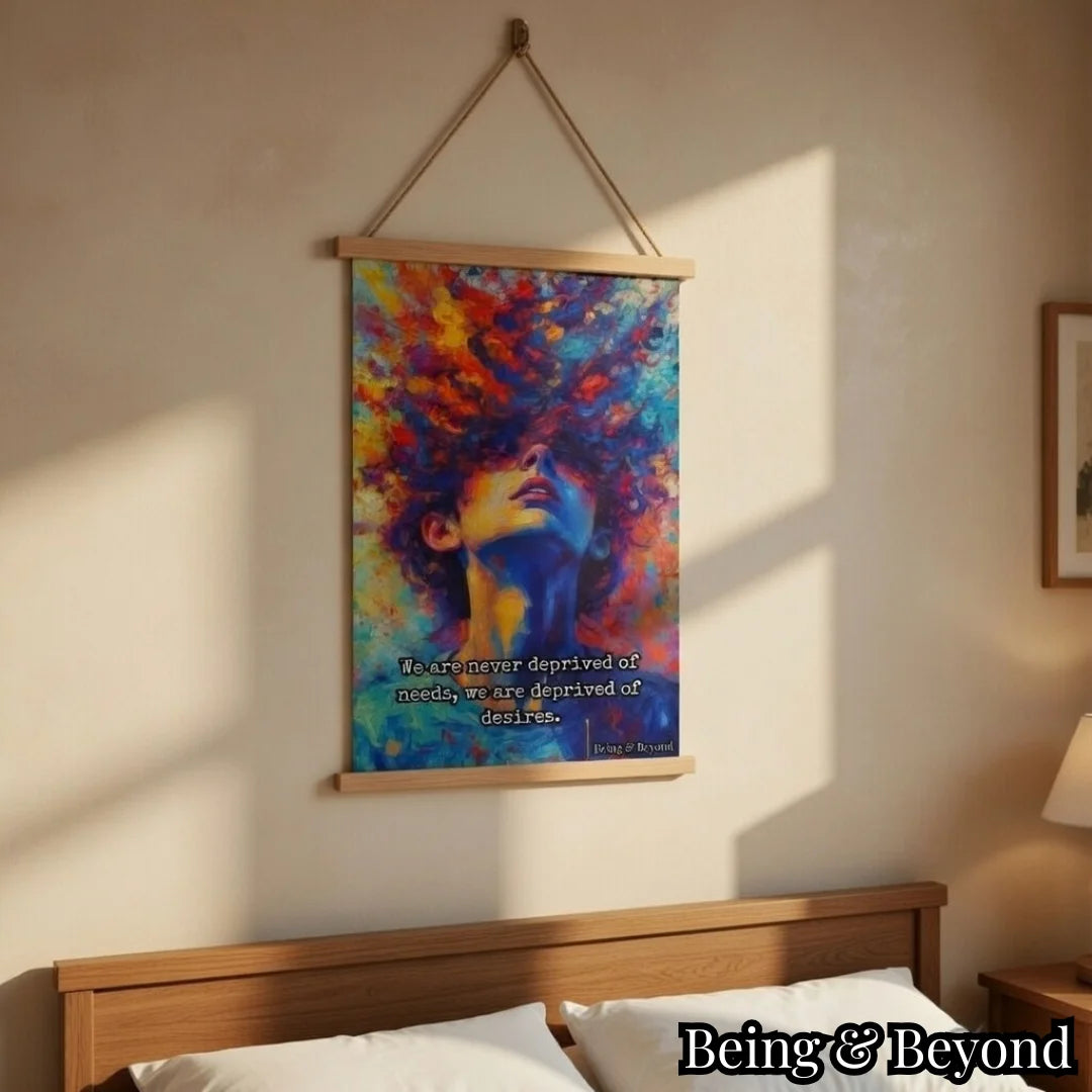 Being & Beyond Poster | Material: Canvas with frame | Size (in inches): Width 12 Height 18 | Code: POS-010