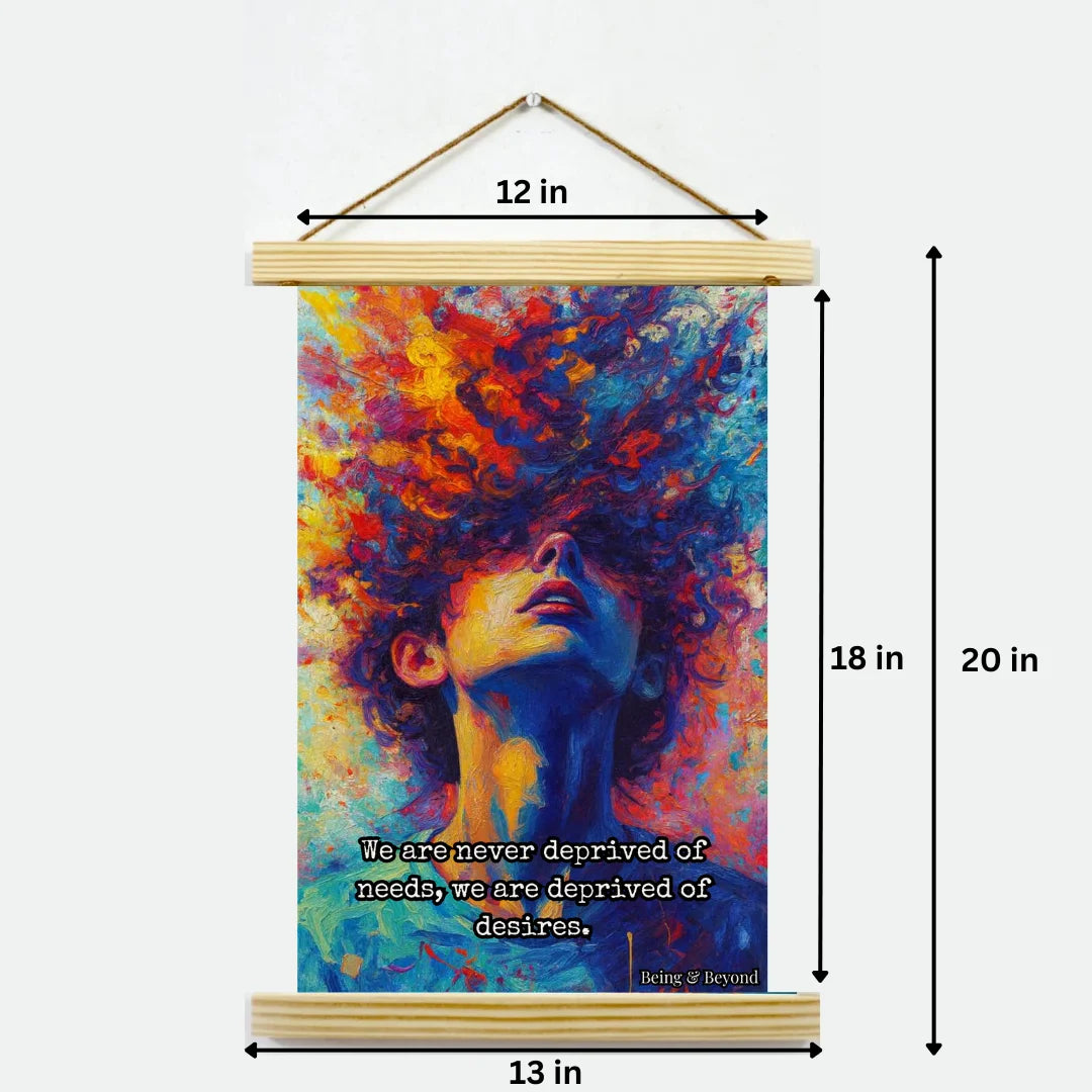 Being & Beyond Poster | Material: Canvas with frame | Size (in inches): Width 12 Height 18 | Code: POS-010