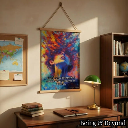 Being & Beyond Poster | Material: Canvas with frame | Size (in inches): Width 12 Height 18 | Code: POS-010