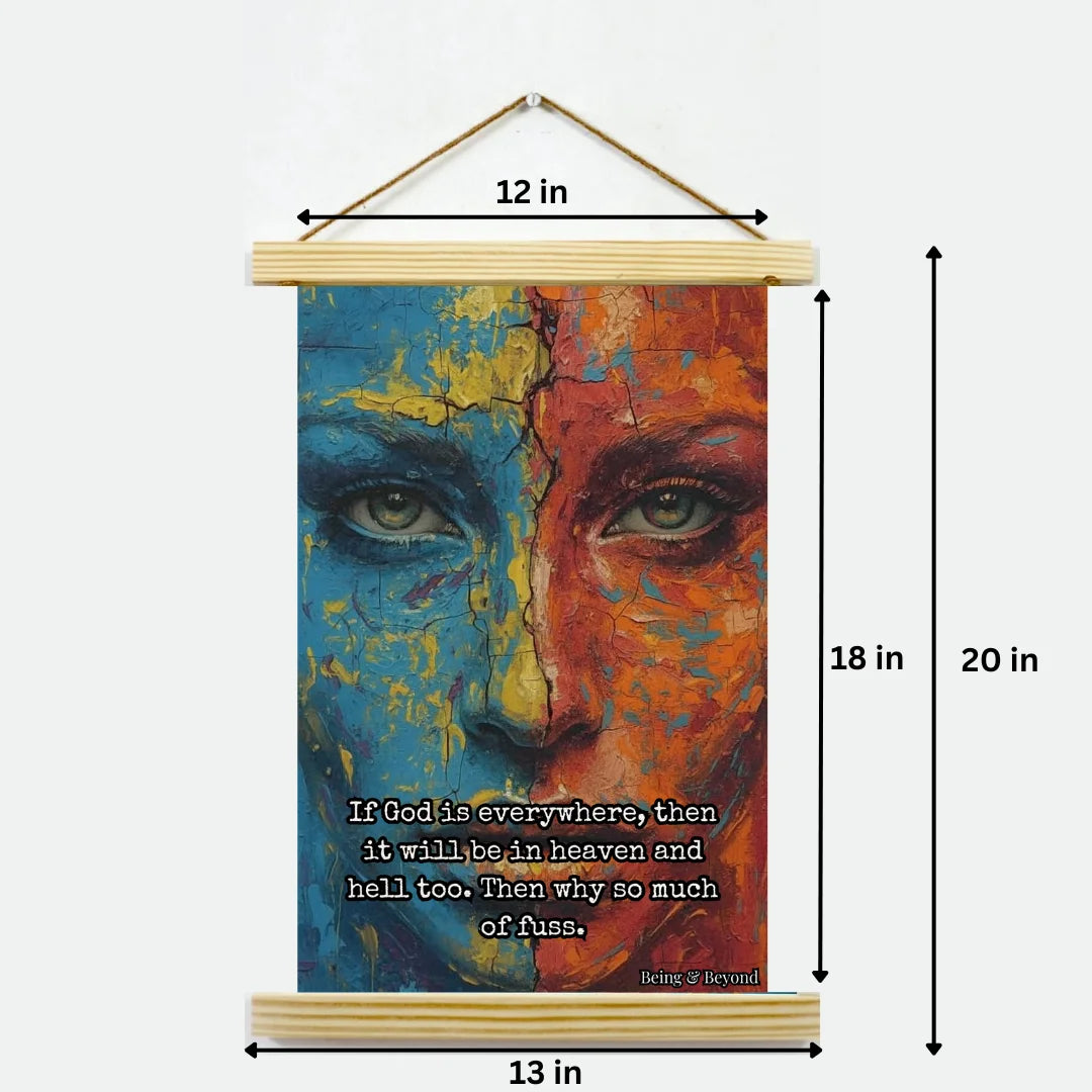Being & Beyond Poster | Material: Canvas with frame | Size (in inches): Width 12 Height 18 | Code: POS-012