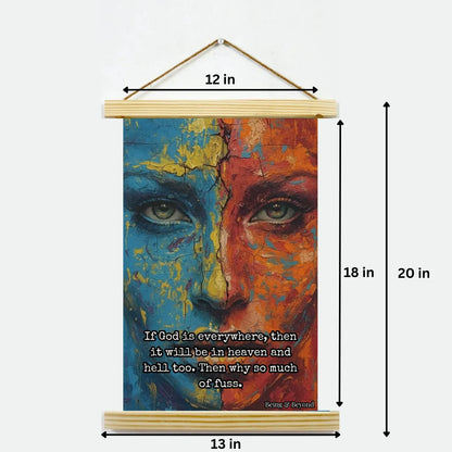 Being & Beyond Poster | Material: Canvas with frame | Size (in inches): Width 12 Height 18 | Code: POS-012