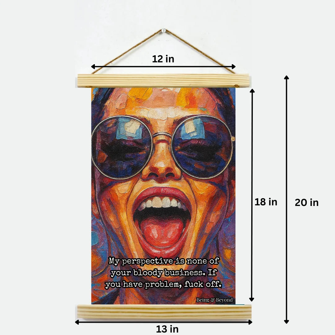 Being & Beyond Poster | Material: Canvas with frame | Size (in inches): Width 12 Height 18 | Code: POS-014