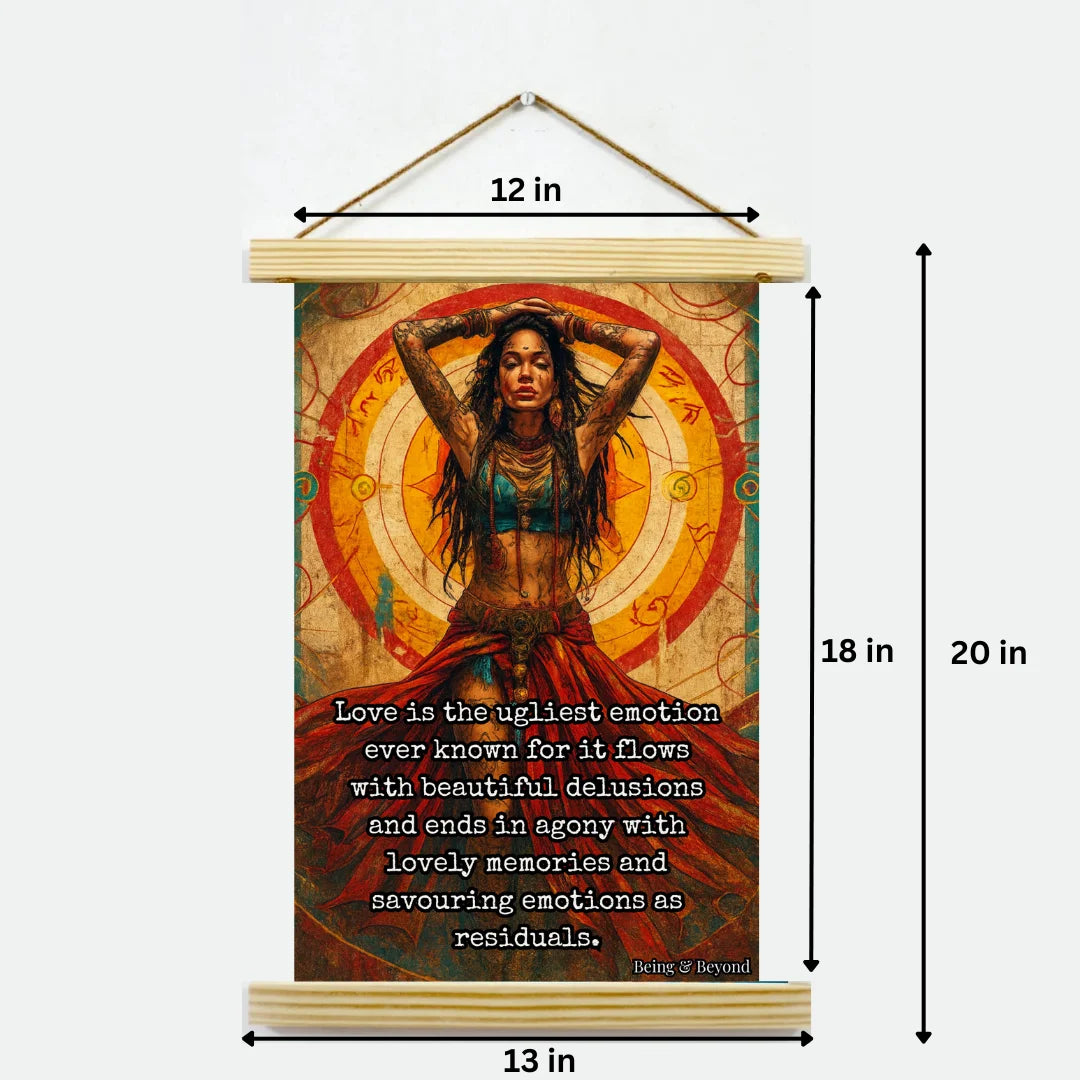 Being & Beyond Poster | Material: Canvas with frame | Size (in inches): Width 12 Height 18 | Code: POS-017
