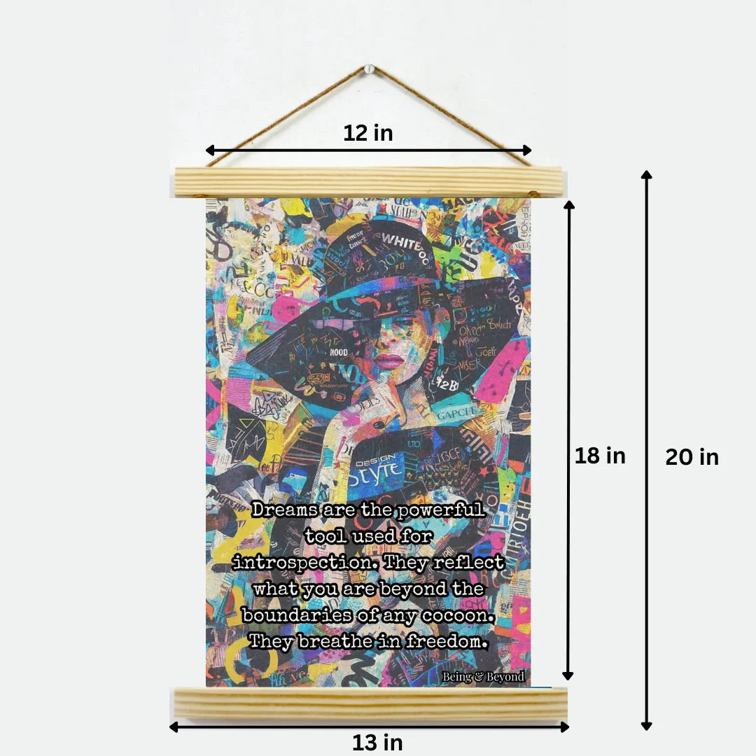 Being & Beyond Poster | Material: Canvas with frame | Size (in inches): Width 12 Height 18 | Code: POS-018