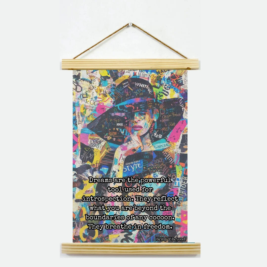 Being & Beyond Poster | Material: Canvas with frame | Size (in inches): Width 12 Height 18 | Code: POS-018