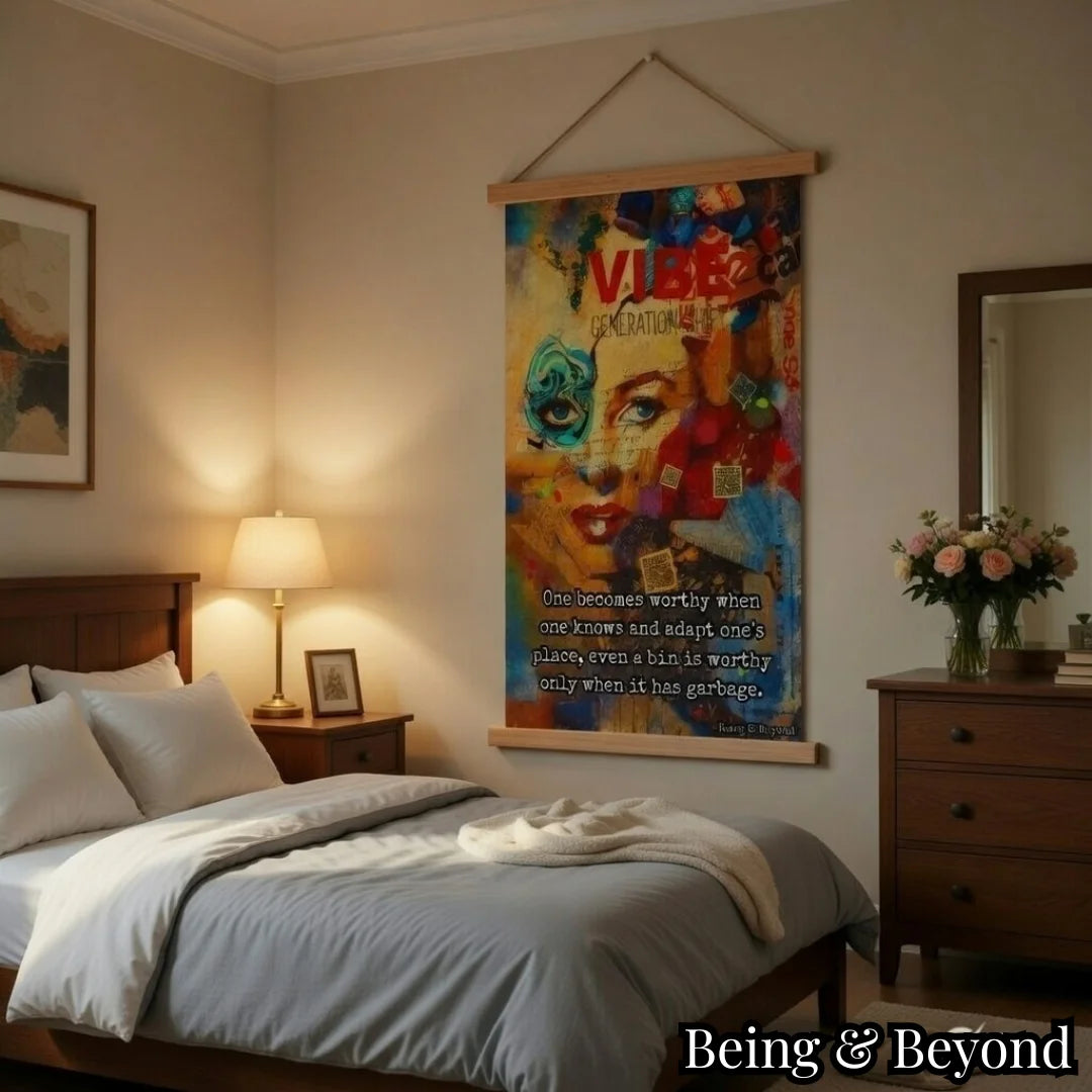 Being & Beyond Poster | Material: Canvas with frame | Size (in inches): Width 12 Height 18 | Code: POS-019