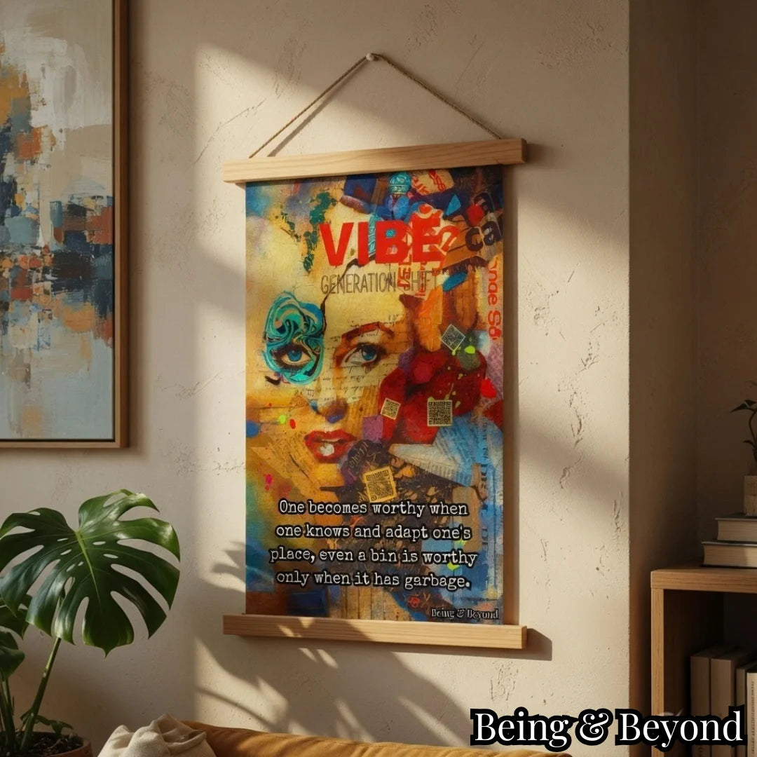 Being & Beyond Poster | Material: Canvas with frame | Size (in inches): Width 12 Height 18 | Code: POS-019