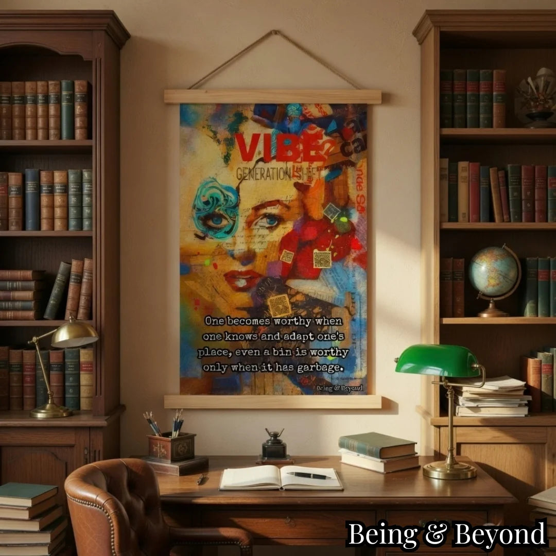 Being & Beyond Poster | Material: Canvas with frame | Size (in inches): Width 12 Height 18 | Code: POS-019