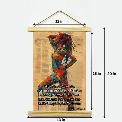 Being & Beyond Poster | Material: Canvas with frame | Size (in inches): Width 12 Height 18 | Code: POS-023