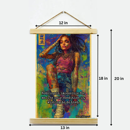 Being & Beyond Poster | Material: Canvas with frame | Size (in inches): Width 12 Height 18 | Code: POS-025