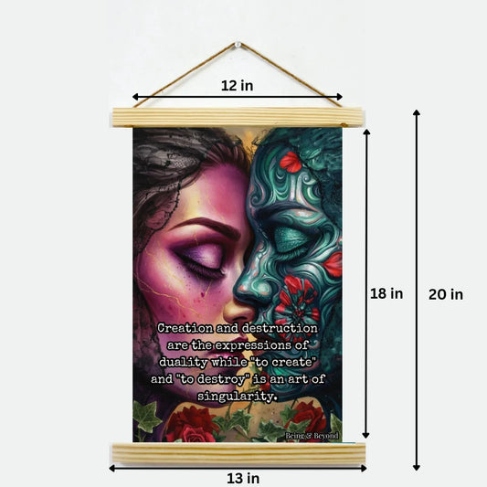 Being & Beyond Poster | Material: Canvas with frame | Size (in inches): Width 12 Height 18 | Code: POS-034