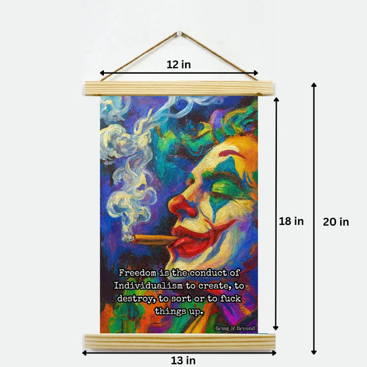 Being & Beyond Poster | Material: Canvas with frame | Size (in inches): Width 12 Height 18 | Code: POS-036