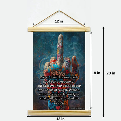 Being & Beyond Poster | Material: Canvas with frame | Size (in inches): Width 12 Height 18 | Code: POS-040