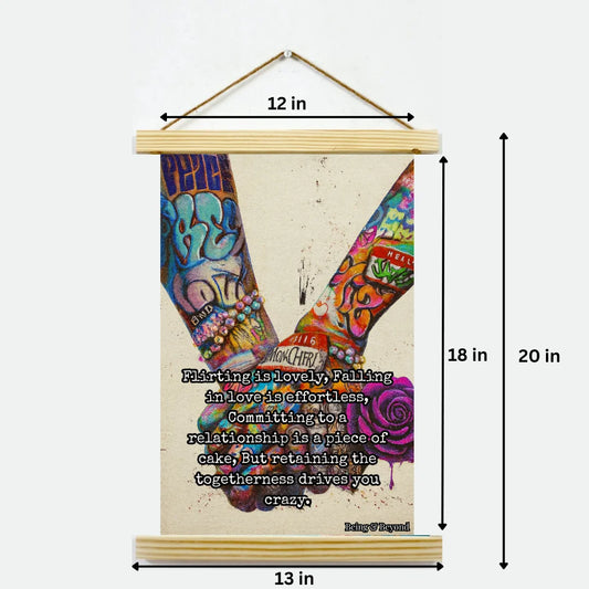 Being & Beyond Poster | Material: Canvas with frame | Size (in inches): Width 12 Height 18 | Code: POS-045