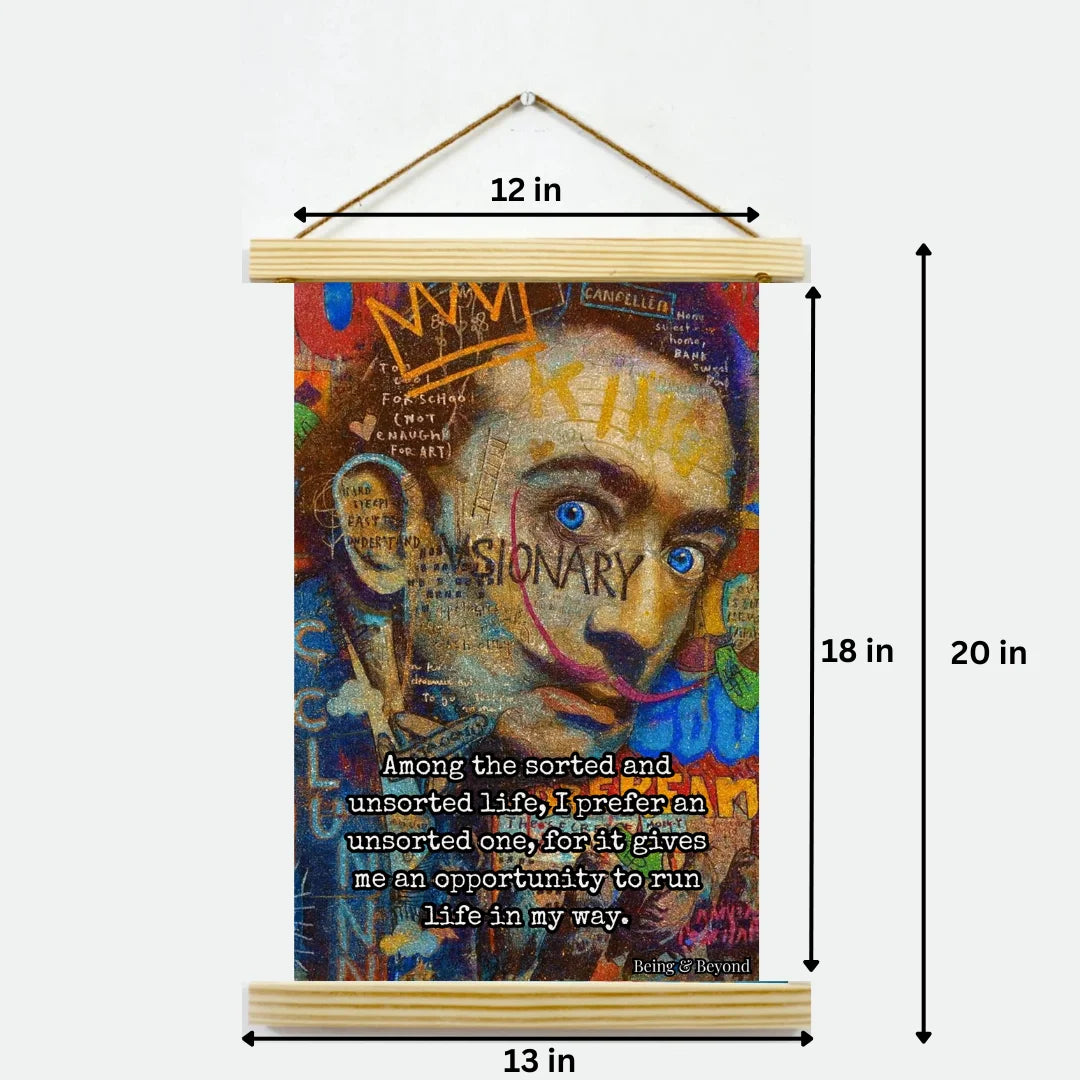 Being & Beyond Poster | Material: Canvas with frame | Size (in inches): Width 12 Height 18 | Code: POS-047
