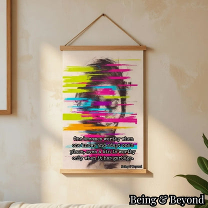 Being & Beyond Poster | Material: Canvas with frame | Size (in inches): Width 12 Height 18 | Code: POS-011