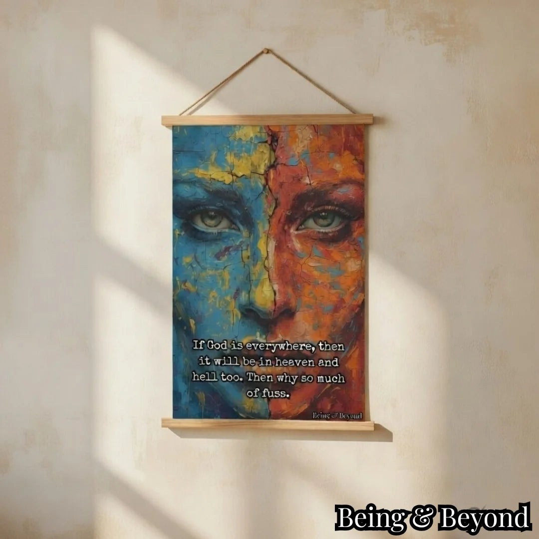 Being & Beyond Poster | Material: Canvas with frame | Size (in inches): Width 12 Height 18 | Code: POS-012