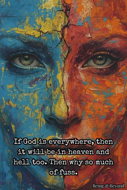 Being & Beyond Poster | Material: Canvas with frame | Size (in inches): Width 12 Height 18 | Code: POS-012