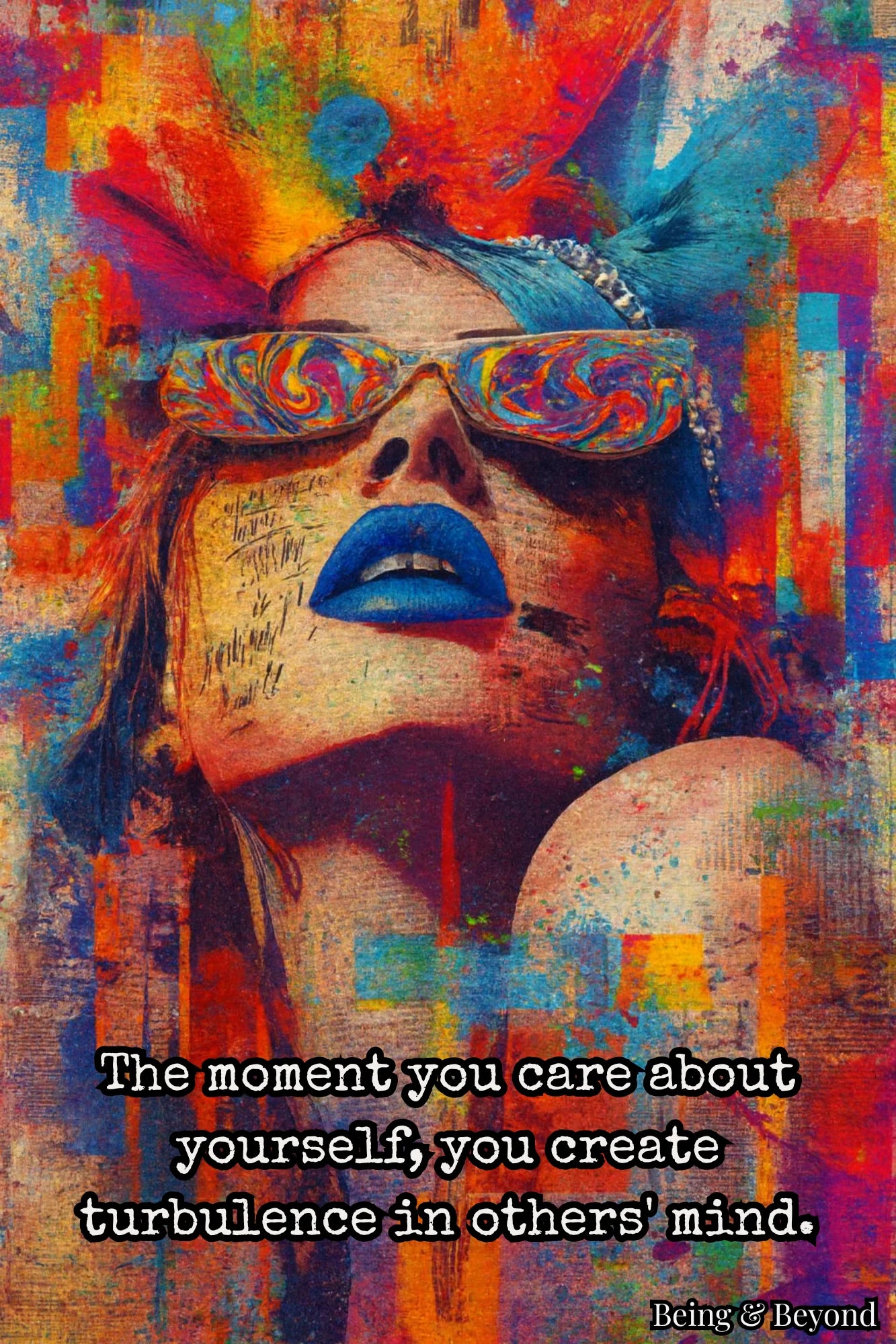 Being & Beyond Poster | Material: Canvas with frame | Size (in inches): Width 12 Height 18 | Code: POS-013