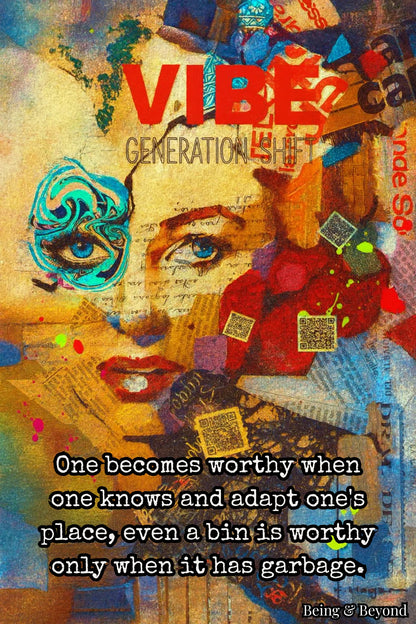 Being & Beyond Poster | Material: Canvas with frame | Size (in inches): Width 12 Height 18 | Code: POS-019