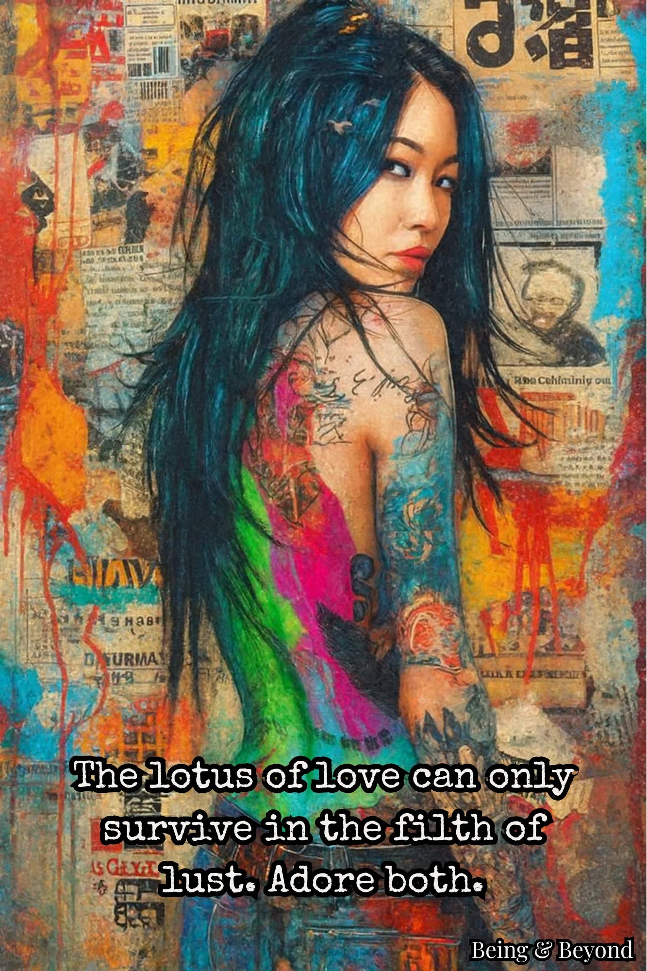 Being & Beyond Poster | Material: Canvas with frame | Size (in inches): Width 12 Height 18 | Code: POS-022