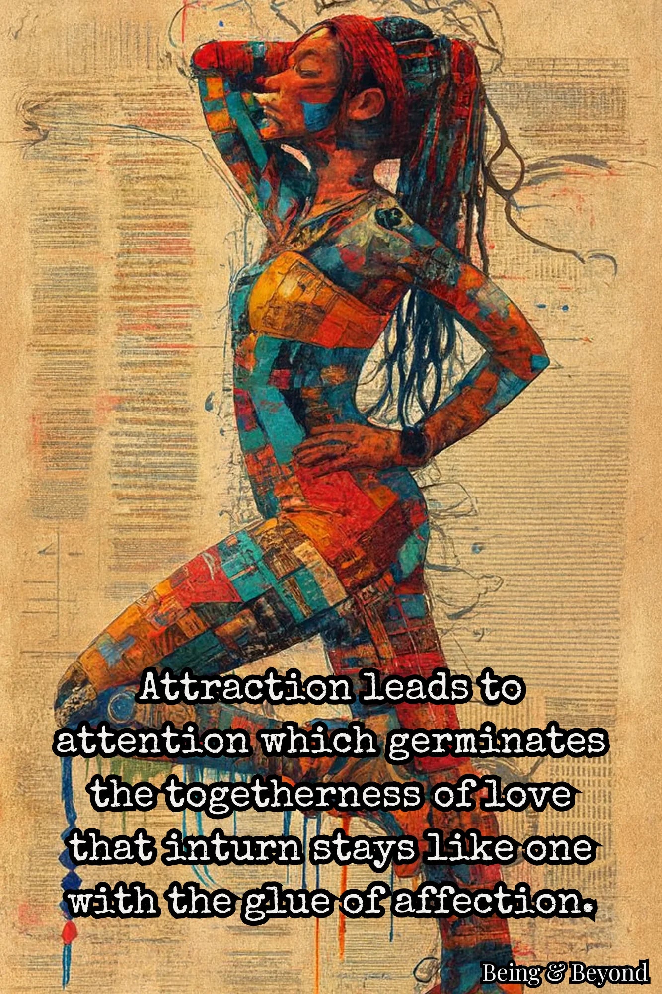 Being & Beyond Poster | Material: Canvas with frame | Size (in inches): Width 12 Height 18 | Code: POS-023