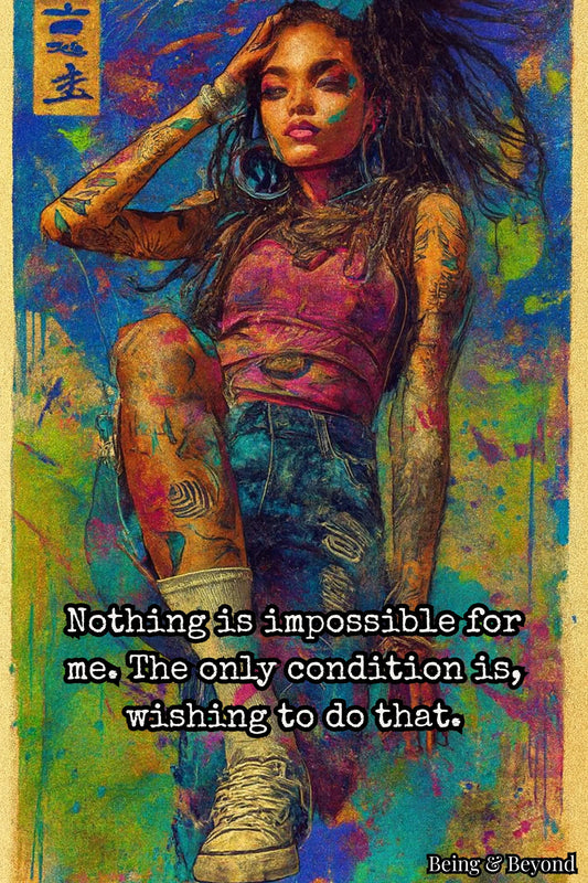 Being & Beyond Poster | Material: Canvas with frame | Size (in inches): Width 12 Height 18 | Code: POS-025