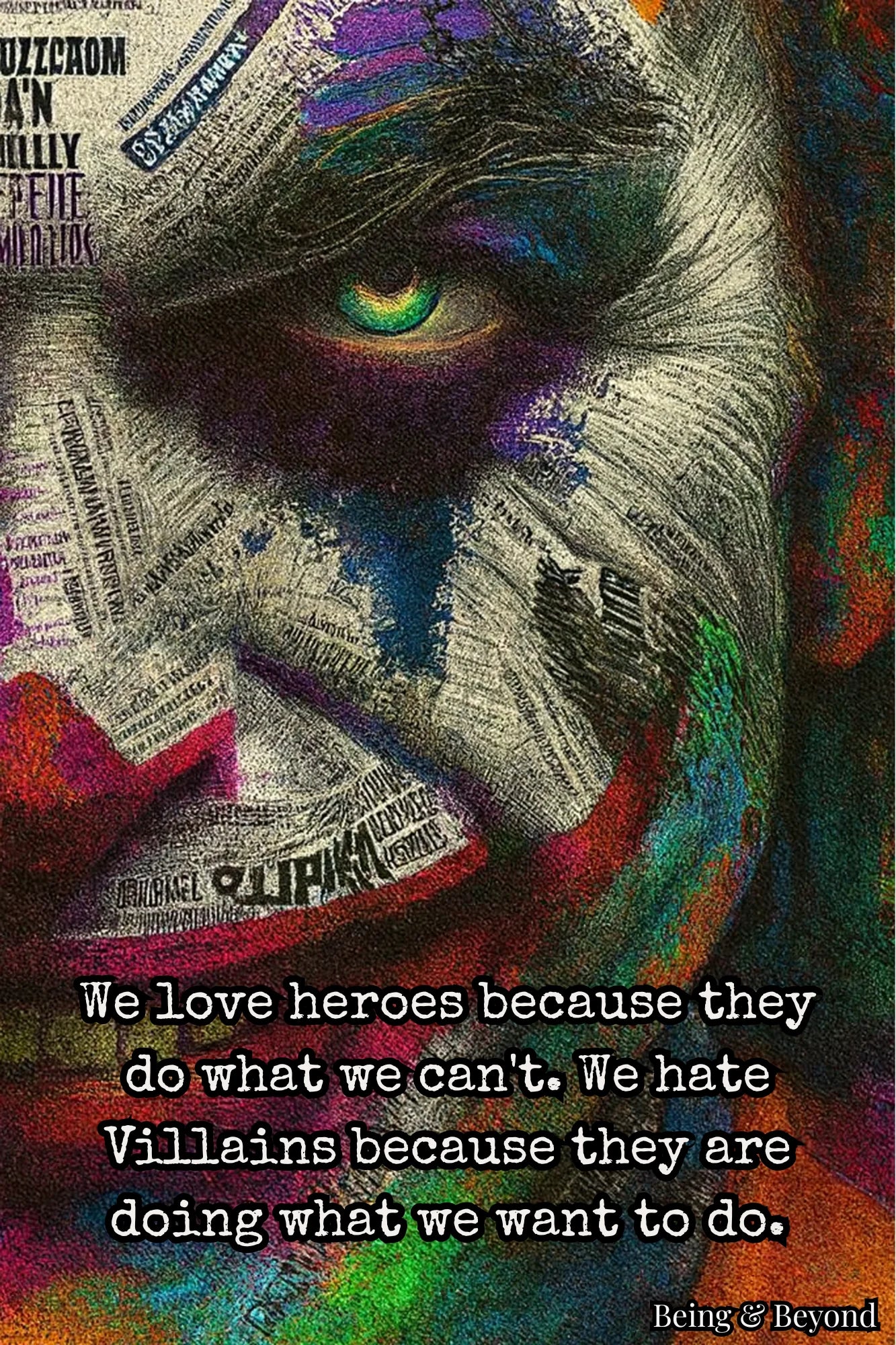Being & Beyond Poster | Material: Canvas with frame | Size (in inches): Width 12 Height 18 | Code: POS-049